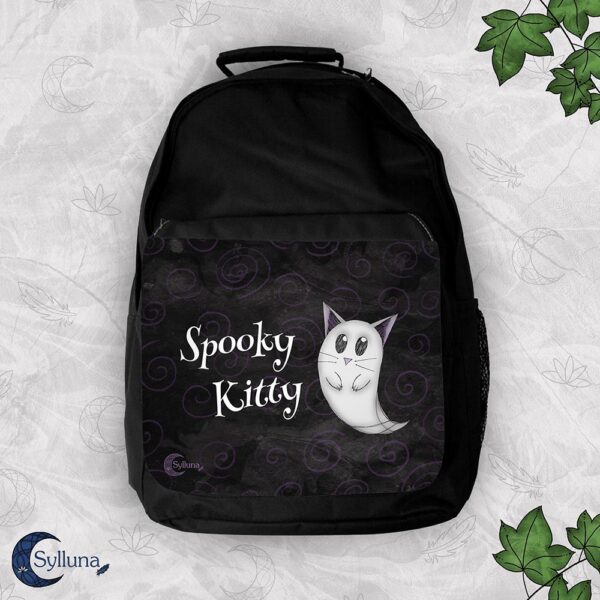Spooky Kitty Rugtas-Spookkat-Gothic Backpack-Alternatief Kat Spookje Rugzak