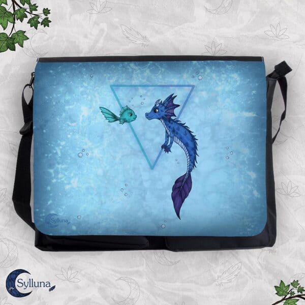Waterdraak Water Element Schoudertas Rechthoek Groot Fantasy