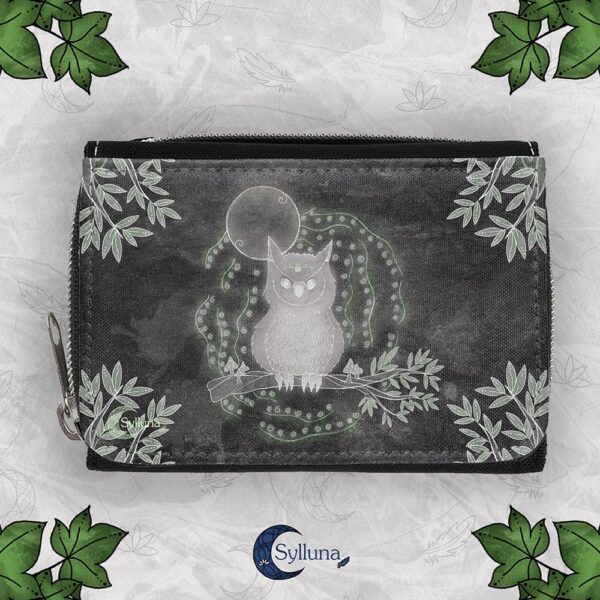 Portemonnee met Rits- Krachtdier Uil Spirit Animal