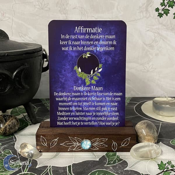 Maanbloemen Maancyclus Affirmatiekaarten – Engels of Nederlands - Klik om in te zoomen
