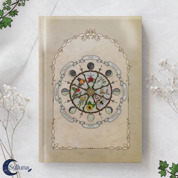 A5 Hardcover Journal -Jaarfeesten Jaarwiel Geel 1